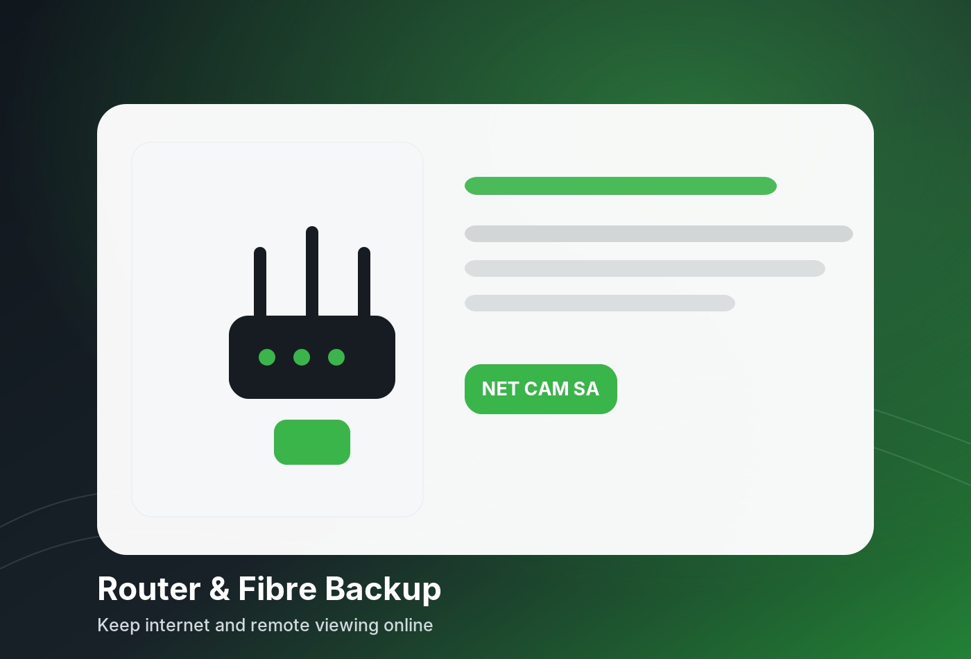 Router & Fibre Backup