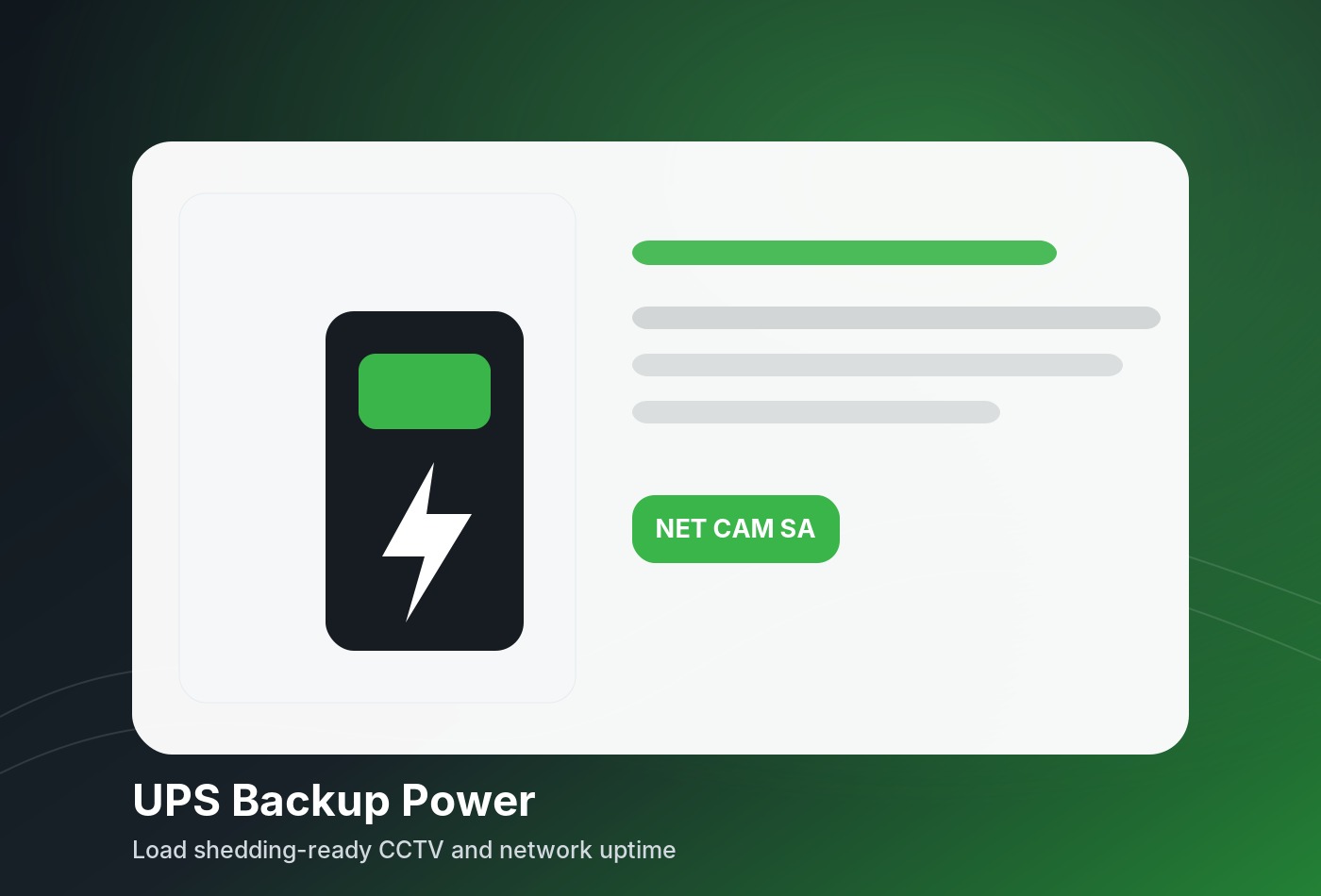 CCTV Backup Power
